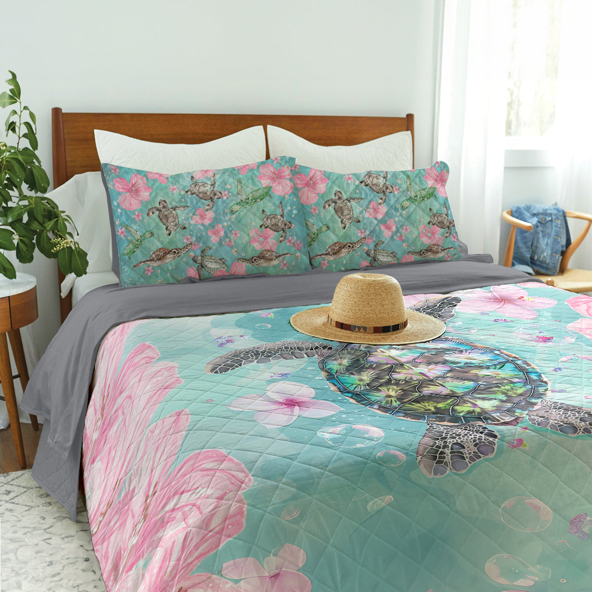 Ceeprints Quilt 3-Piece Set Sea Turtle