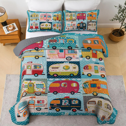 Ceeprints All Season Quilt 3-Piece Set Vintage Camper