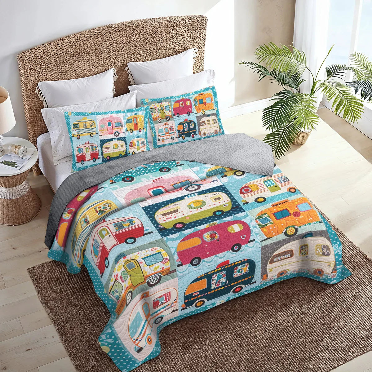 Ceeprints All Season Quilt 3-Piece Set Vintage Camper