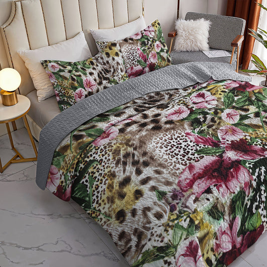 Ceeprints All Season Quilt 3-Piece Set Fancy Leopard