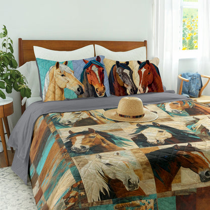 Ceeprints Quilt 3-Piece Set Horse