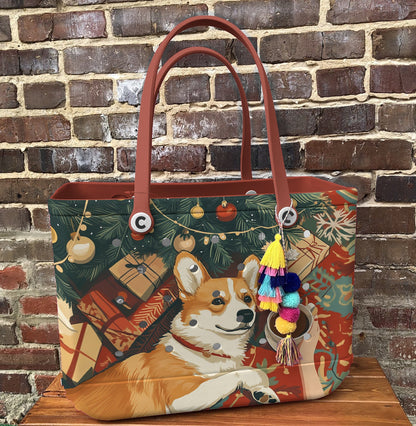 Spheregoods Cee™ Bag Yule Corgi Bliss