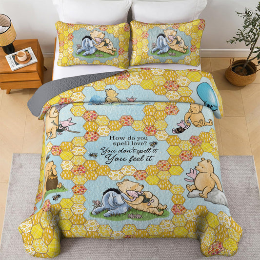 Ceeprints All Season Quilt 3-Piece Set Pooh the Love