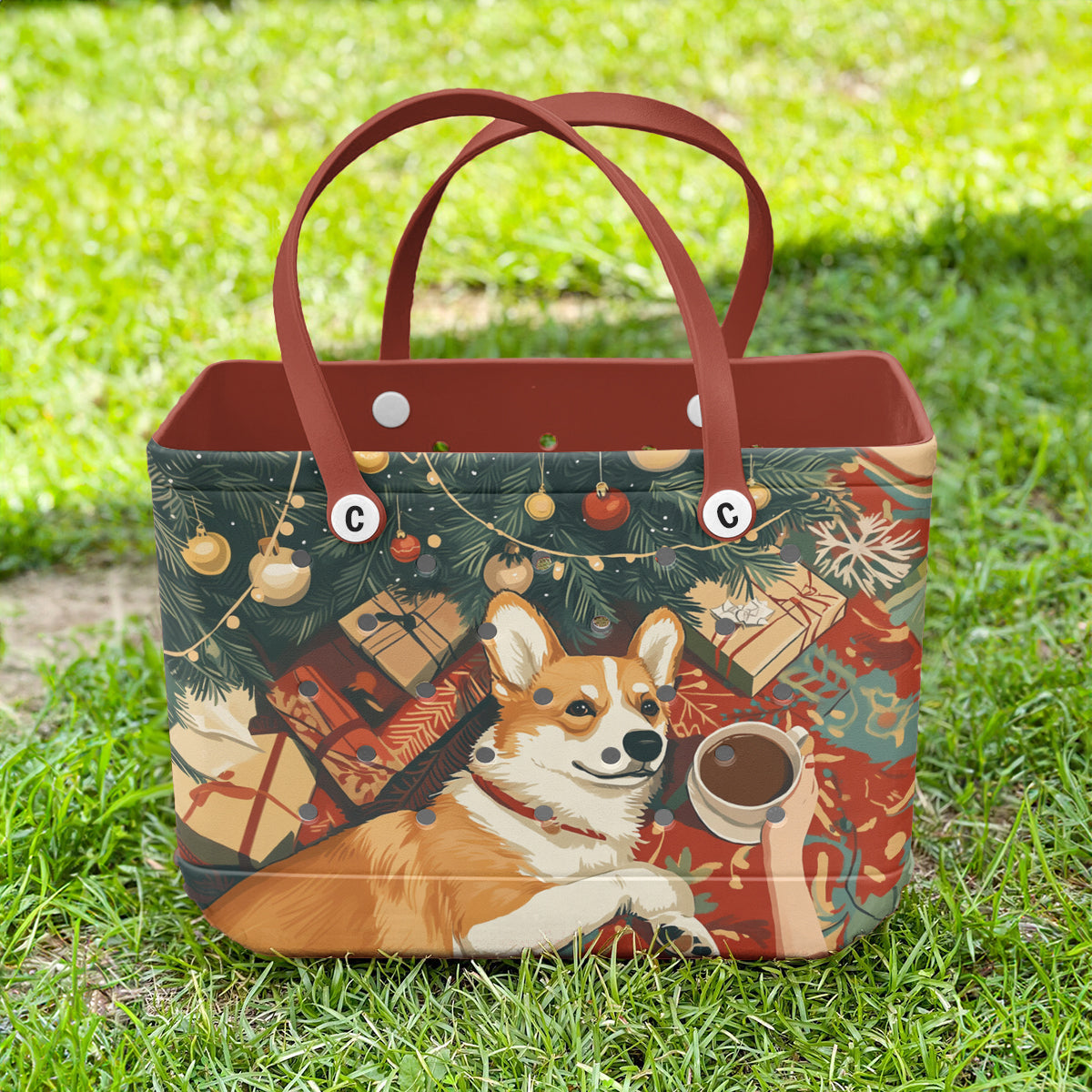 Spheregoods Cee™ Bag Yule Corgi Bliss