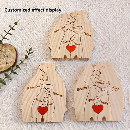 Ceeprints®  Wooden Bear Family Puzzle