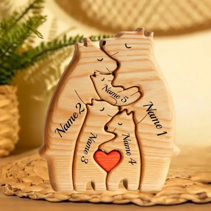 Ceeprints®  Wooden Bear Family Puzzle