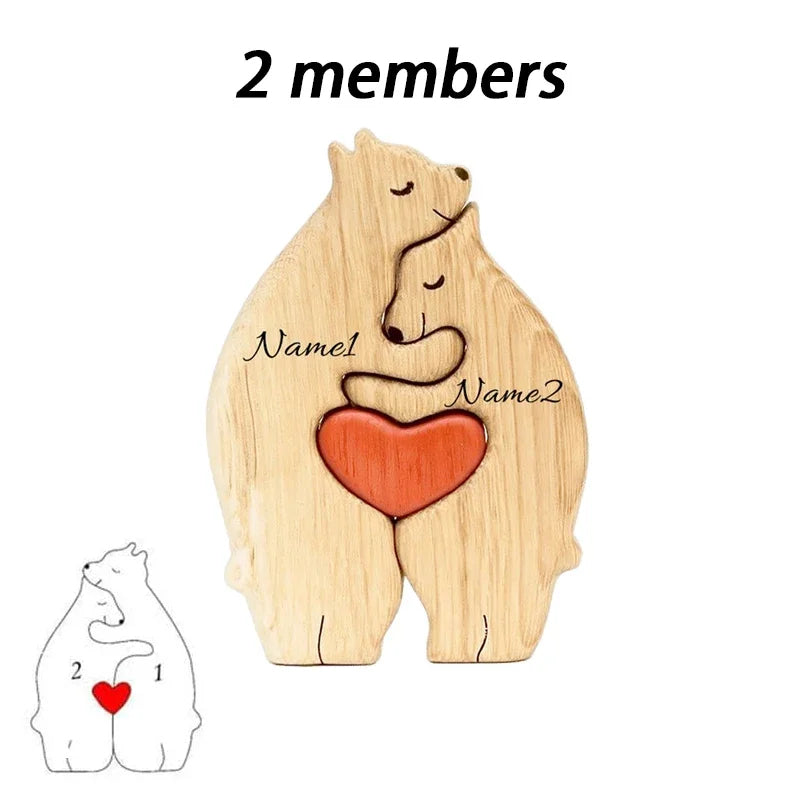 Ceeprints®  Wooden Bear Family Puzzle