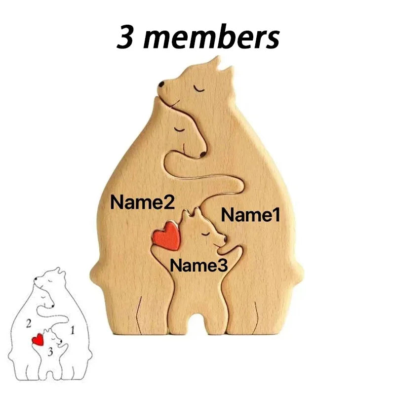 Ceeprints®  Wooden Bear Family Puzzle