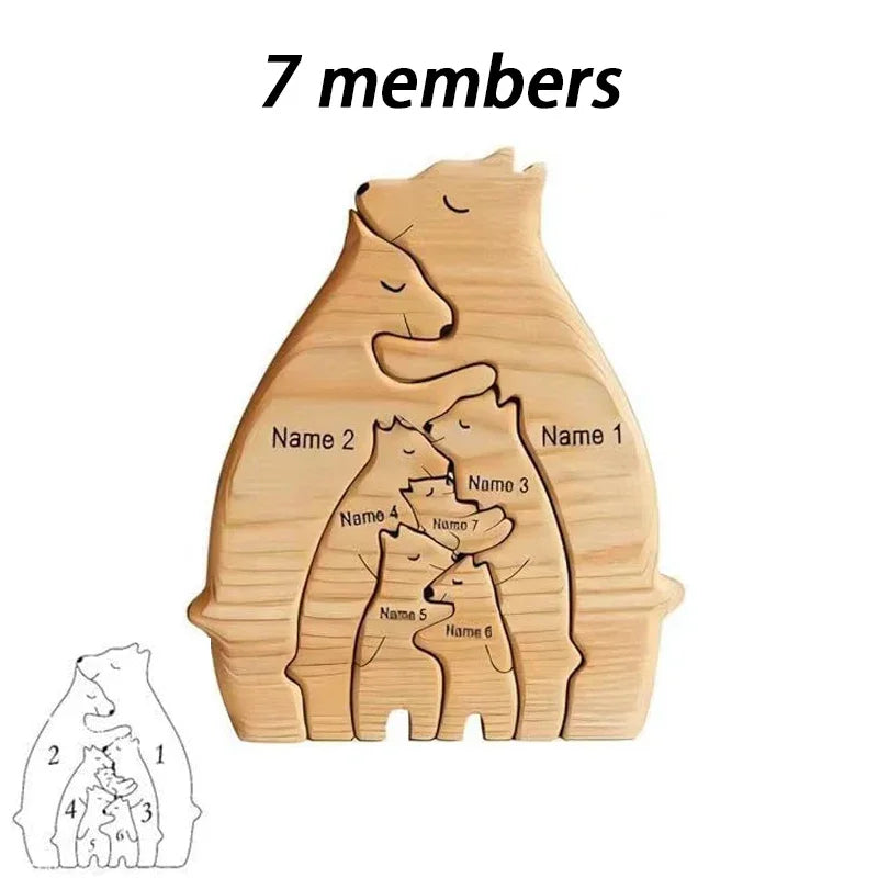 Ceeprints®  Wooden Bear Family Puzzle