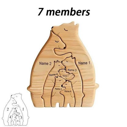 Ceeprints®  Wooden Bear Family Puzzle