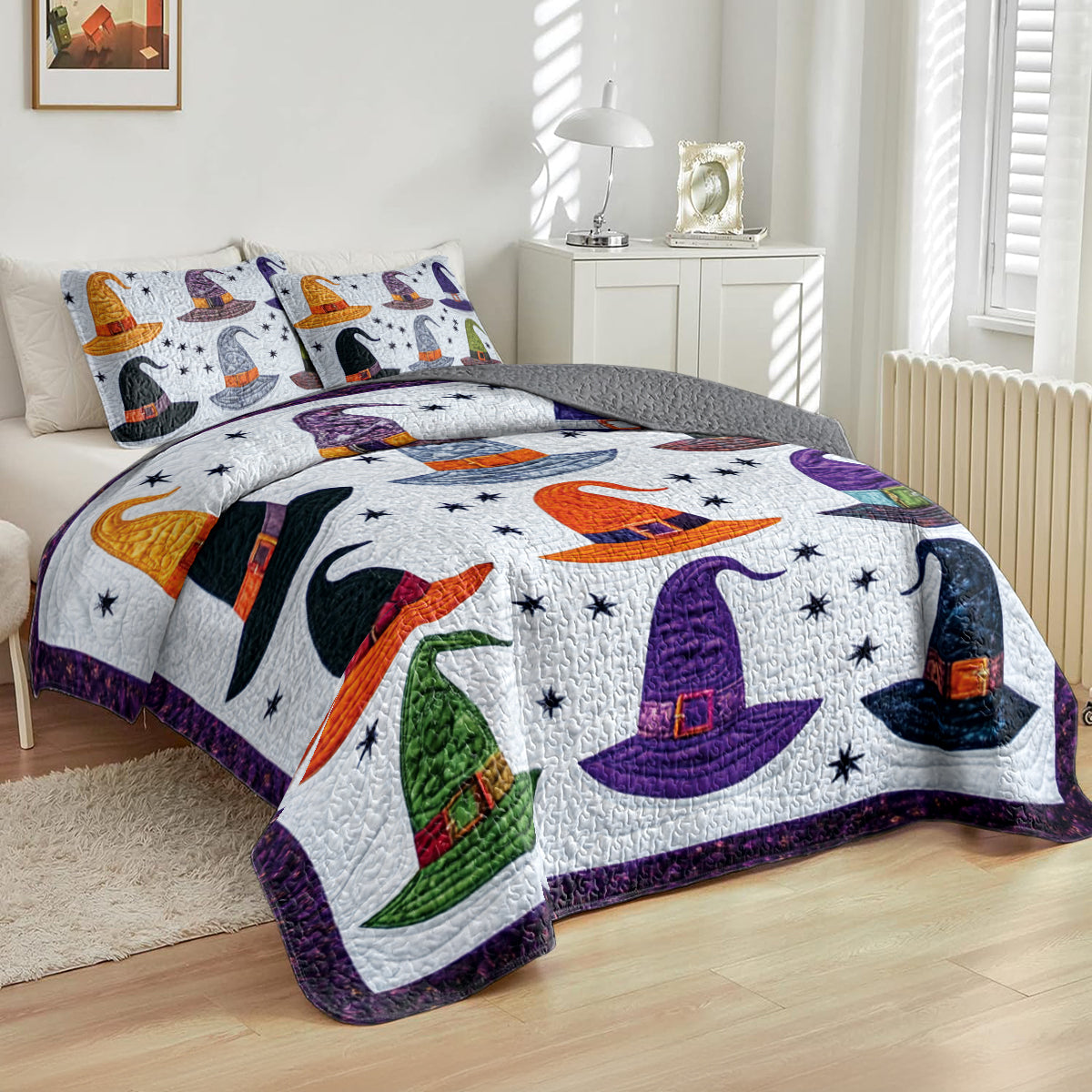 Ceeprints All Season Quilt 3-Piece Set Witch Hat