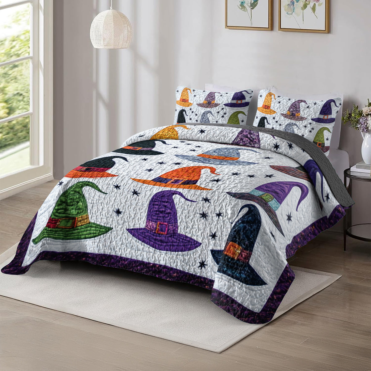 Ceeprints All Season Quilt 3-Piece Set Witch Hat