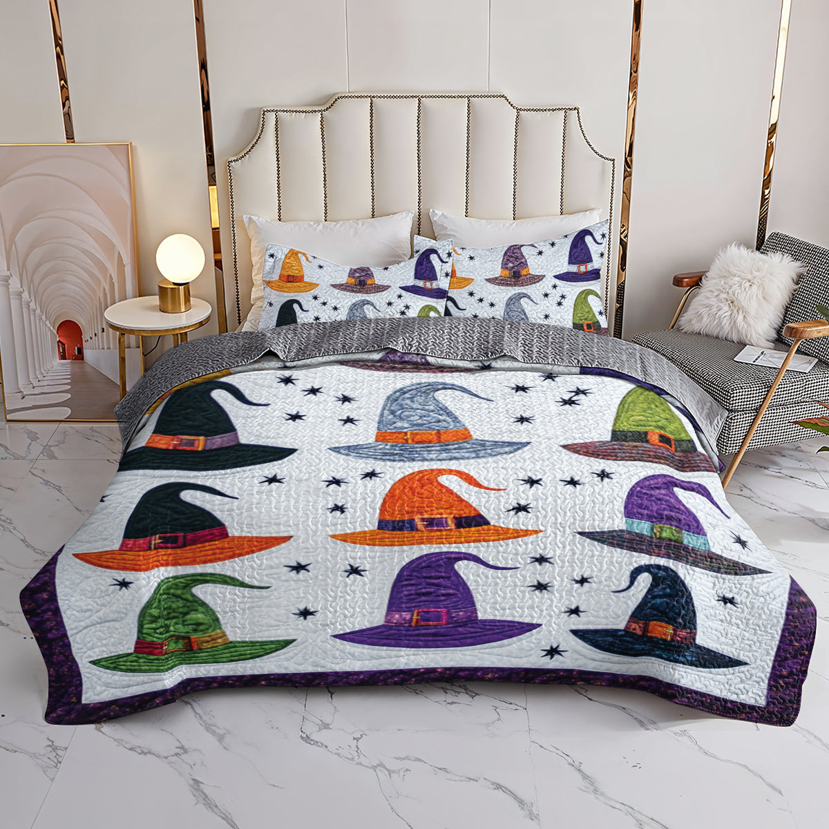 Ceeprints All Season Quilt 3-Piece Set Witch Hat